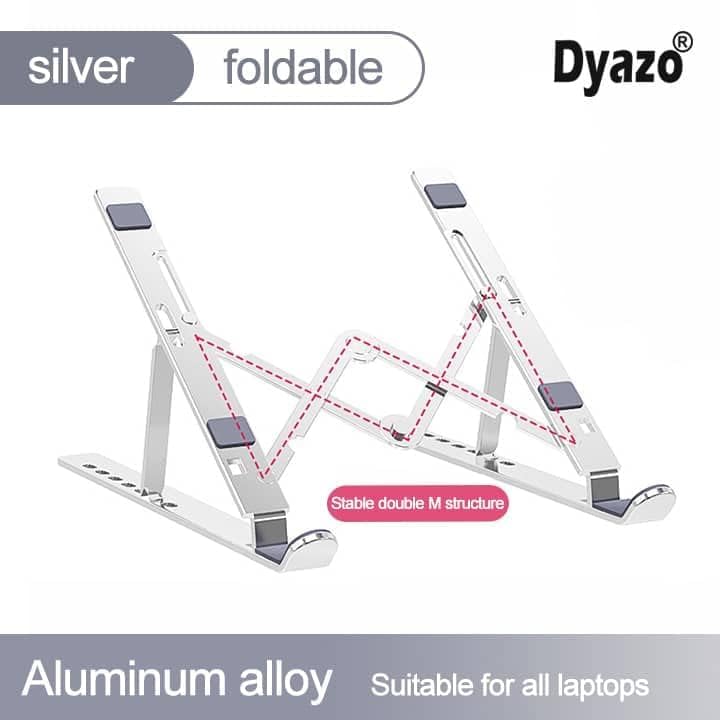 Aluminum Ergonomic Foldable Portable Tabletop Laptop/Desktop Riser Stand