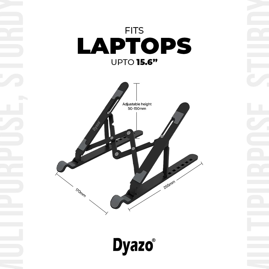 Aluminum Ergonomic Foldable Portable Tabletop Laptop/Desktop Riser Stand