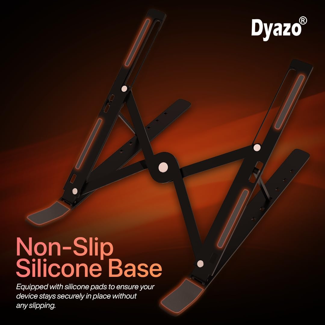 Aluminum Ergonomic Foldable Portable Tabletop Laptop/Desktop Riser Stand