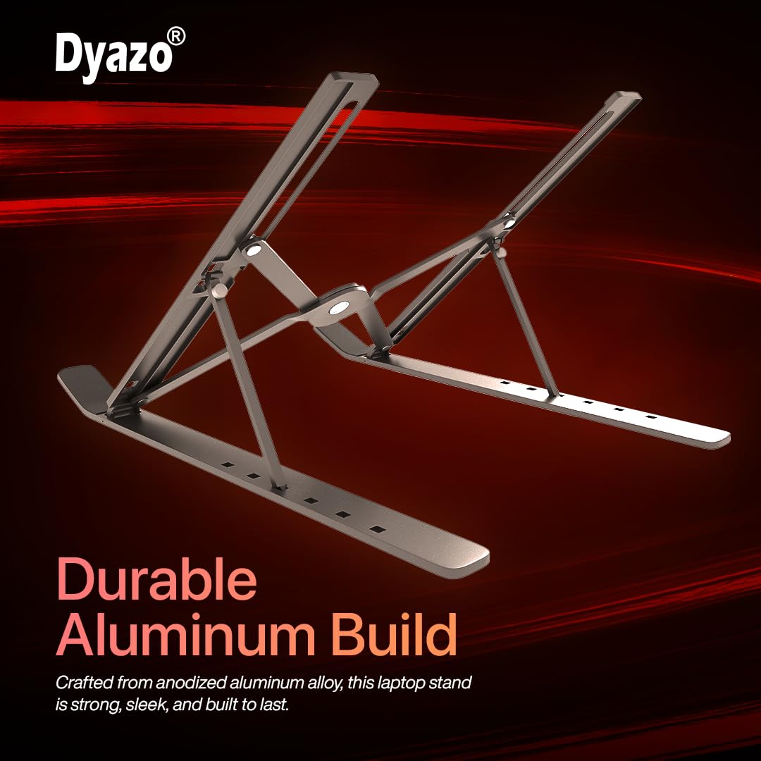 Aluminum Ergonomic Foldable Portable Tabletop Laptop/Desktop Riser Stand