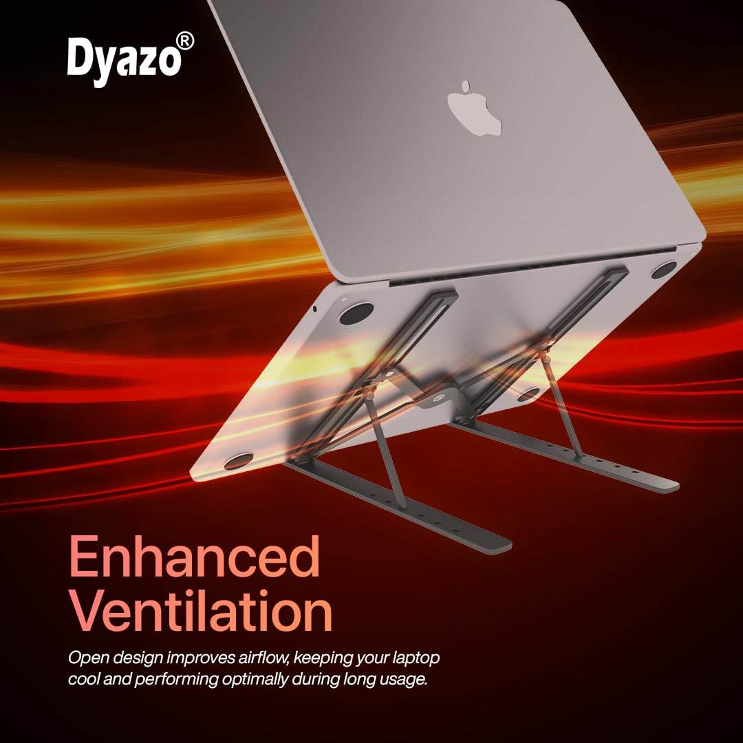Aluminum Ergonomic Foldable Portable Tabletop Laptop/Desktop Riser Stand