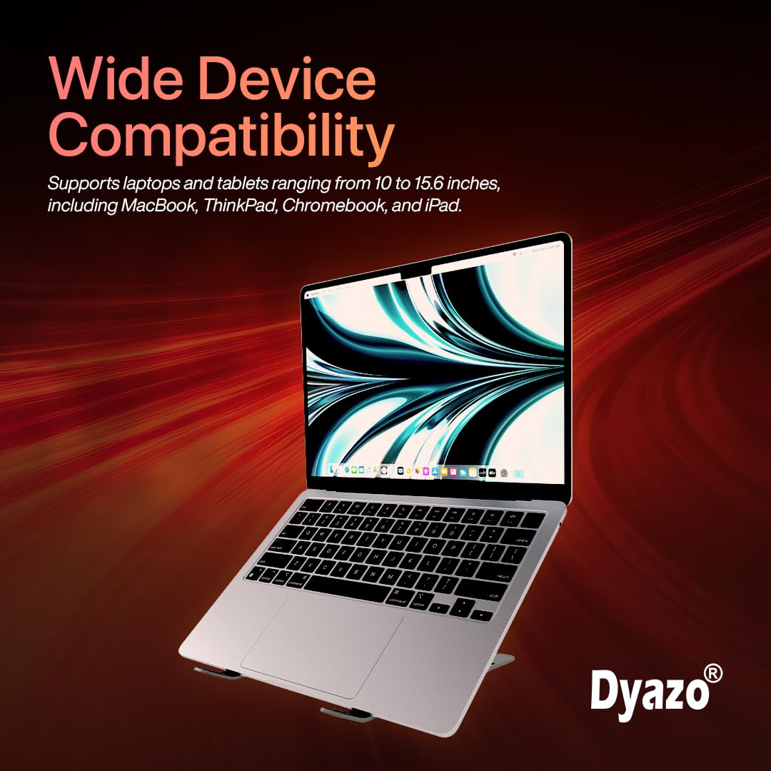 Aluminum Ergonomic Foldable Portable Tabletop Laptop/Desktop Riser Stand