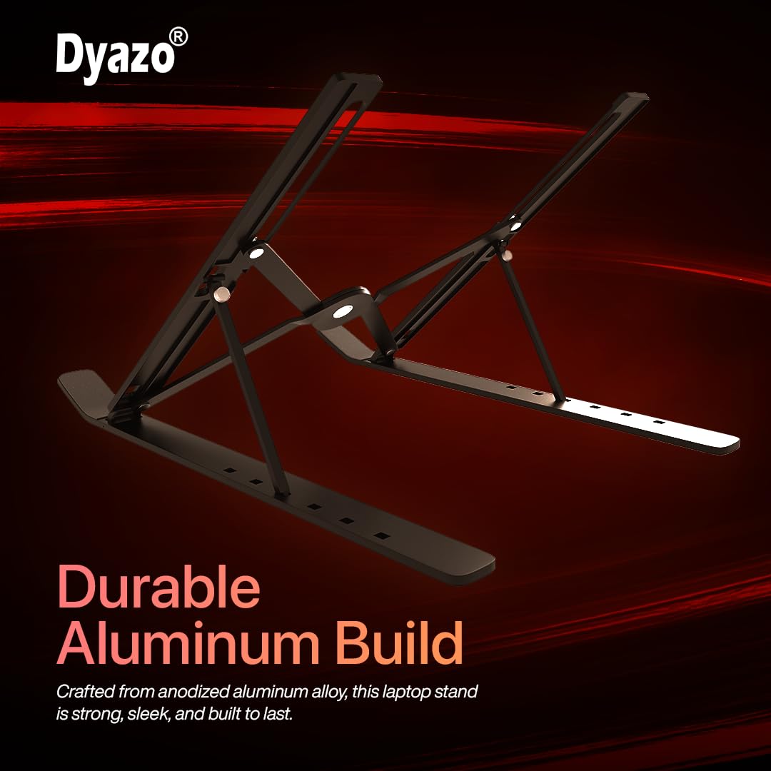 Aluminum Ergonomic Foldable Portable Tabletop Laptop/Desktop Riser Stand