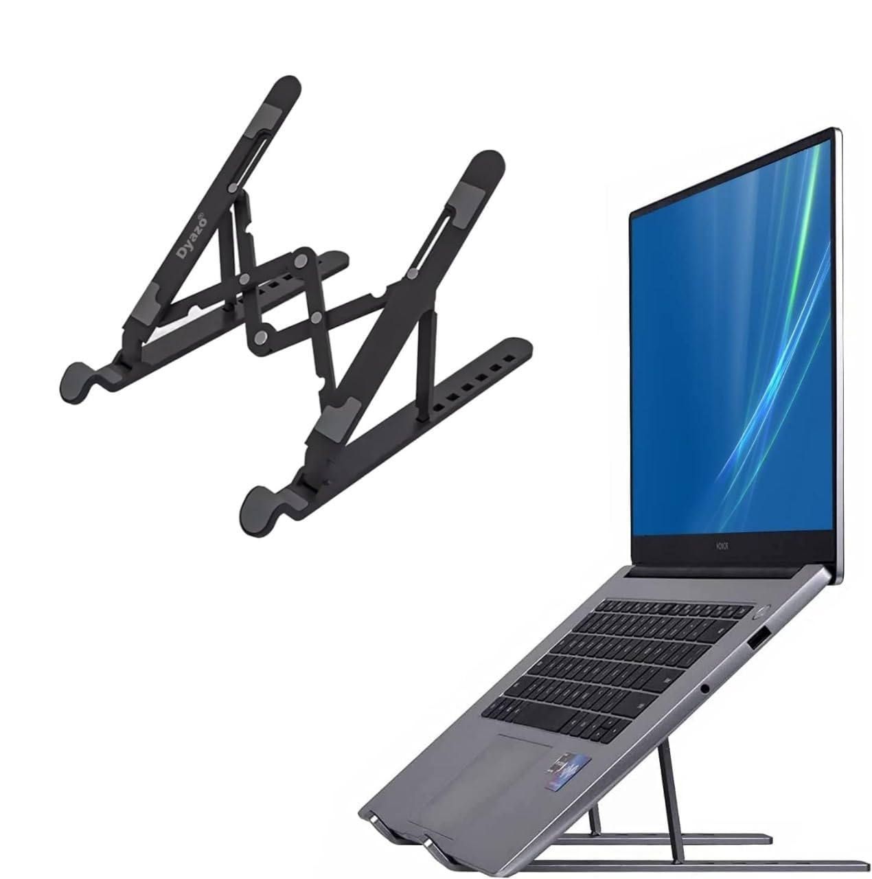 Aluminum Ergonomic Foldable Portable Tabletop Laptop/Desktop Riser Stand