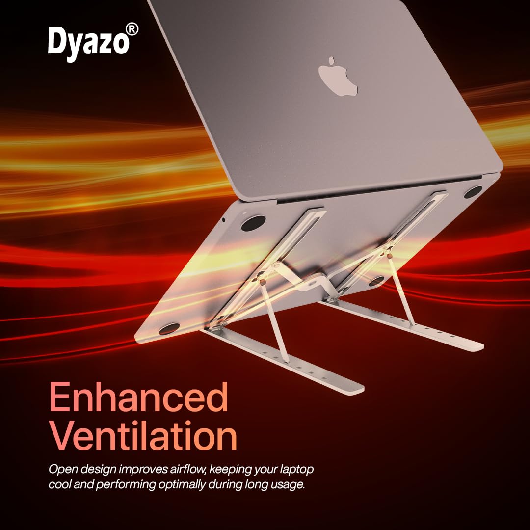 Aluminum Ergonomic Foldable Portable Tabletop Laptop/Desktop Riser Stand