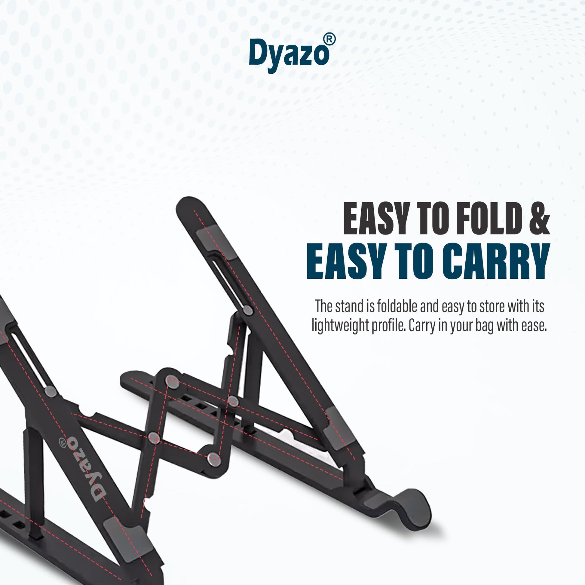 Aluminum Ergonomic Foldable Portable Tabletop Laptop/Desktop Riser Stand