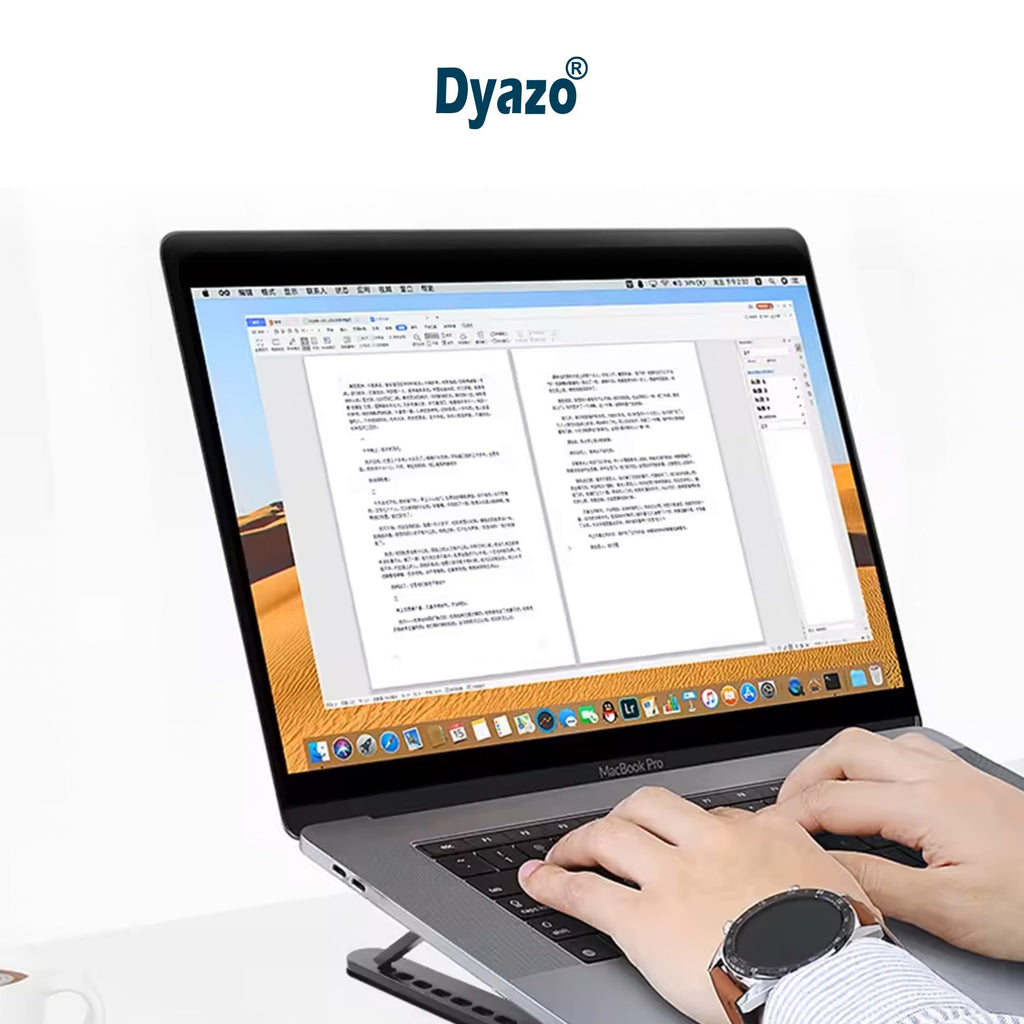 Aluminum Ergonomic Foldable Portable Tabletop Laptop/Desktop Riser Stand